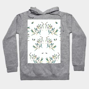 Olive - watercolor seamless pattern Hoodie